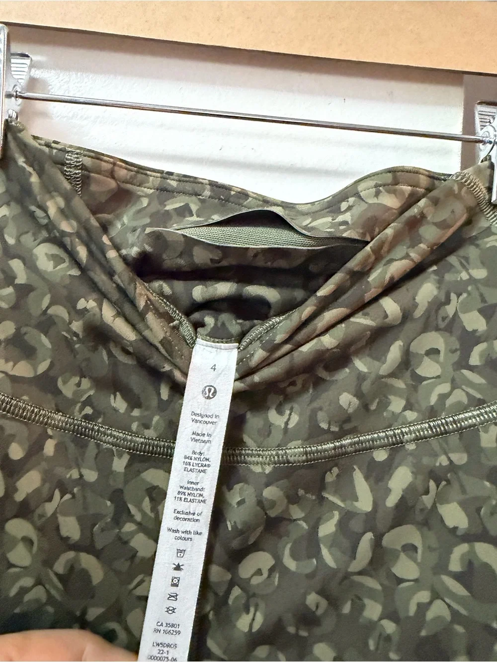 lululemon athletica Olive Green Camo-Print High-Rise Leggings